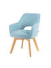 DUBI Möbel 2er-Set: Drehstuhl Mika-Mara in Hellblau - (B)60 x (H)87 x  (T)65 cm