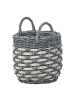 Beliani 3-tlg Outdoor Blumentopf GEFIRA in Grau/Weiß