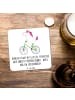 Mr. & Mrs. Panda Untersetzer Set Einhorn Radfahrer mit Spruch in Weiß