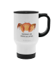 Mr. & Mrs. Panda Travel Mug Sternzeichen Krebs mit Spruch in Weiß