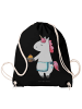 Mr. & Mrs. Panda Stoffbeutel Einhorn Muffin ohne Spruch in Schwarz