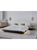 Beliani Doppelbett ZEN in Braun/Weiß - (W) 308 x (H) 86 x (L) 229 cm