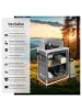 tectake Campingküche Premium mit Aluminiumgestell und 2 Fächern  76 x 53,5 x 107 cm, gra