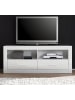 Furn.Design TV-Lowboard weiß Hochglanz, TV Unterteil Komforthöhe auf Rollen