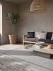 KADIMA DESIGN Teppichläufer Bordüre flachgewebt pflegeleicht Wohnzimmer Flur in Grau