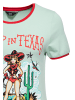 Queen Kerosin Queen Kerosin Contrast T-Shirt Deep in Texas in mint