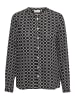 Kaffe Langarm - Hemd KAjaden Regular fit in Black/White Geometric Print