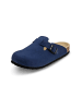 VITAFORM Nubukleder Clogs in royalblau