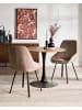 Beliani 2er-Set Esszimmerstuhl TERLTON in Beige/Schwarz