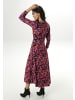 Aniston SELECTED Maxikleid in orange-rot-lila-schwarz