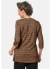 GOLDNER Kurzgröße:  Drucktunika-Shirt Figurschmeichelndes Drucktunika-Shirt in schwarz / milchkaffee