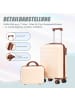 ABRIHOME Kofferset Hartschale mit Kosmetiktasche in Beige