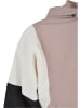 Urban Classics Urban Classics Damen Ladies Short 3-Tone Crinkle Jacket in duskrose/whitesand/black