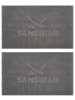 Sansibar 2er Set Badvorleger "Classic" in Anthrazit