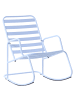 Beliani Schaukelstuhl TURI in Blau - (W) 66 x (H) 92 x (L) 96 cm