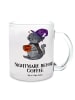 Mr. & Mrs. Panda Glühweinbecher Kater Kaffee mit Spruch in Transparent