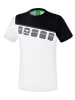 erima 5-C T-Shirt in weiss/schwarz/dunkelgrau