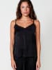 KOROSHI SLEEVELESS PRINTED BLOUSE in SCHWARZ