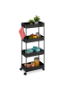 relaxdays Rollwagen in Schwarz - (B)40 x (H)93 x (T)22 cm