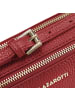 Lazarotti Bologna Leather Umhängetasche Leder Double-Zip 18 cm in red