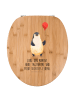 Mr. & Mrs. Panda Klo-Deckel Pinguin Luftballon mit Spruch in Braun