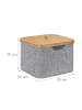relaxdays 3 x Aufbewahrungskorb in Grau - (B)33 x (H)25 x (T)33 cm