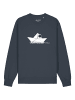 wat? Apparel Sweatshirt Astronaut in paper boat in India Ink Grey
