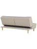 Beliani 3-Sitzer Sofa ALSTEN in Beige/Heller Holzfarbton - (W) 182 x (H) 41 x (L) 83 cm