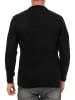 Rusty Neal Grobstrick mit Muster Rundhals-Pullover in Schwarz