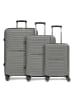 Stratic Shine 4 Rollen Kofferset 3-teilig mit Dehnfalte in grey