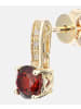 Diamant L'éternel Ohrhänger aus 375 Gelbgold mit Diamant mit Granat
