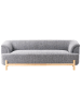 Beliani 3-Sitzer Sofa ALNOR in Grau/Braun - (W) 205 x (H) 67 x (L) 85 cm