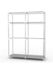 Intirilife Stoffschrank 108x170x45 cm in KOKOS BRAUN