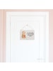 Mr. & Mrs. Panda wandtafel Bär Morgenkaffee mit Spruch in Grau Pastell