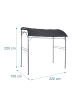 relaxdays Grill Pavillon in Anthrazit - (B)220 x (H)220 x (T)150 cm