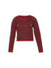 faina Women Sweater in burgundy black gold