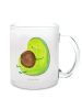 Mr. & Mrs. Panda Kaffeetasse Avocado Pfeifen ohne Spruch in Transparent