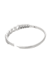 faina Women Bangle Bracelet With Rhinestones in Silver