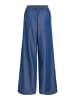 Vila Wide Leg Hose in Dark Blue Denim