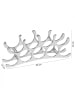 KADIMA DESIGN Modernes Weinregal, Metall, 9 Flaschen, silber, stabil und dekorativ