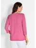 GOLDNER Kurzgröße:  Modisches 3/4-Arm-Oberteil in pink