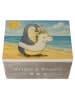 Mr. & Mrs. Panda Holzkiste Pinguin Schwimmring Design ohne Spruch in Weiß