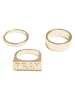 Mister Tee Mister Tee Unisex Pray Ring Set in gold