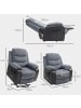 HOMCOM Fernsehsessel mit Aufstehhilfe in Dunkelgrau 96L x 96B x 108H cm
