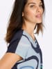 Sieh an! Kurzarmshirt in marine-hellblau-bedruckt