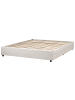 Beliani Doppelbett PRADES in Beige - (W) 189 x (H) 32 x (L) 211 cm