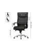 FineBuy Bürostuhl in Schwarz / Kunstleder / 60x61x126