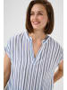 Kaffe Kurzarm-Bluse KAanja Regular fit in Blue/Chalk stripe