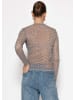 SASSYCLASSY Mesh Langarmshirt mit Punkten in Grau