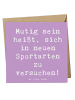 Mr. & Mrs. Panda Grußkarte Spruch Neue Sportart versuchen mit Sp... in Lavendeltraum